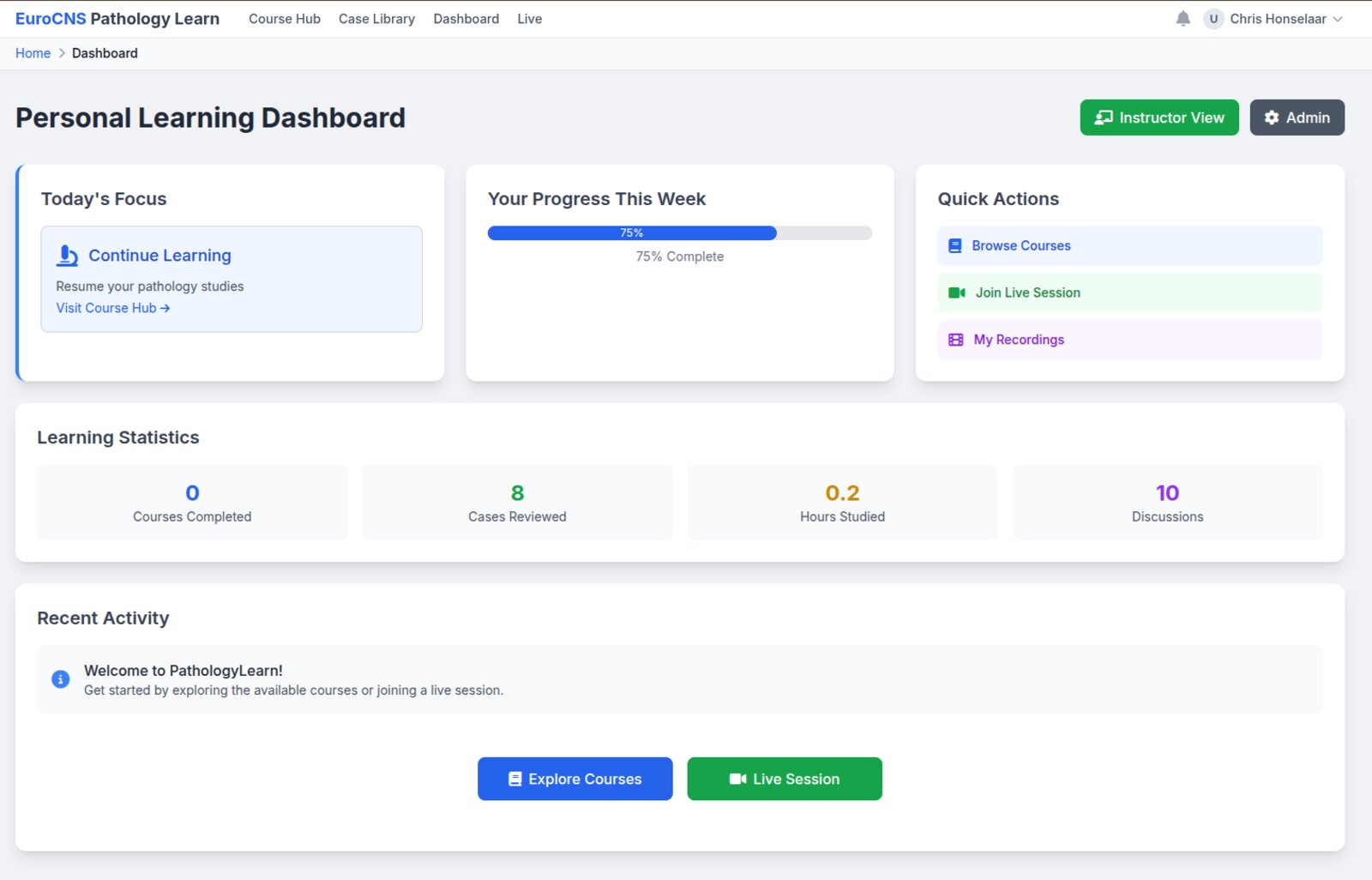Personal Learning Dashboard